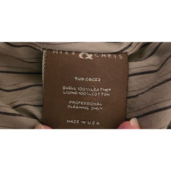 Mike & Chris Leather Jacket Women's Black Leather Bomber Jacket Small - Picture 6 of 16